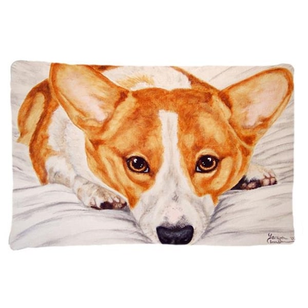 Carolines Treasures Carolines Treasures AMB1133PILLOWCASE Fiona Corgi Fabric Standard Pillowcase AMB1133PILLOWCASE - main